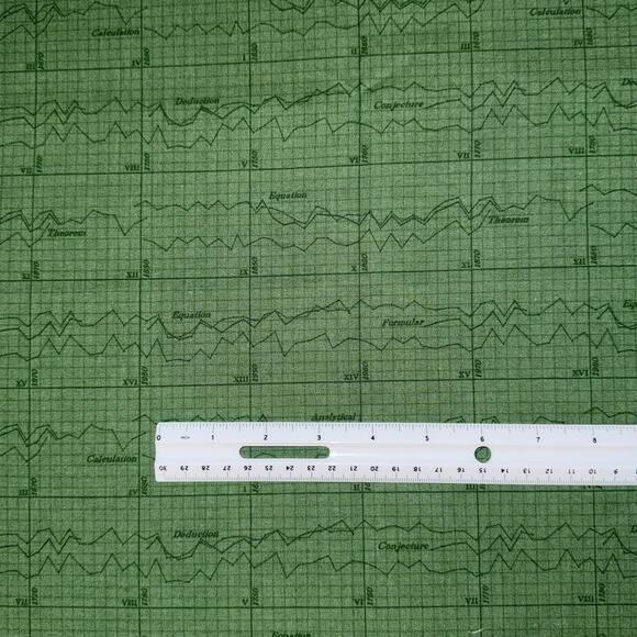 Color Theory Graph in Dark Green by Andover Fabrics - 1/2 Yard - Dark Plots - Picture 3 of 6